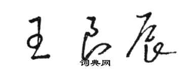 駱恆光王良辰草書個性簽名怎么寫