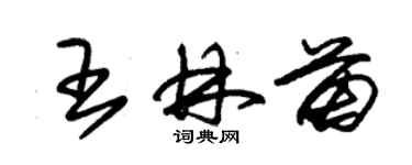 朱錫榮王林苗草書個性簽名怎么寫