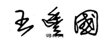 朱錫榮王豐國草書個性簽名怎么寫