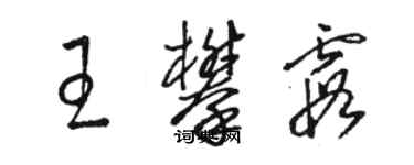 駱恆光王攀霞草書個性簽名怎么寫