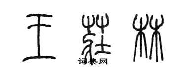 陳墨王莊林篆書個性簽名怎么寫