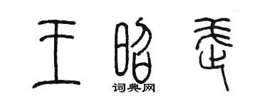 陳墨王昭武篆書個性簽名怎么寫