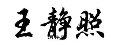 胡問遂王靜照行書個性簽名怎么寫