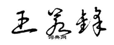 曾慶福王若鋒草書個性簽名怎么寫