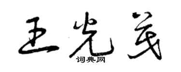 曾慶福王光茂草書個性簽名怎么寫