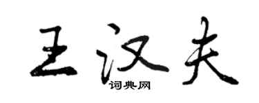 曾慶福王漢夫行書個性簽名怎么寫