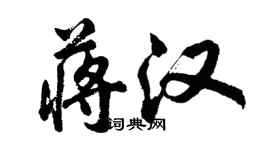 胡問遂蔣漢行書個性簽名怎么寫