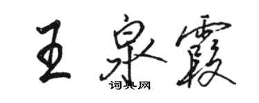 駱恆光王泉霞行書個性簽名怎么寫