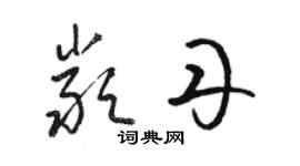 駱恆光嚴丹草書個性簽名怎么寫