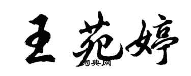 胡問遂王苑婷行書個性簽名怎么寫