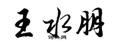 胡問遂王水朋行書個性簽名怎么寫