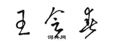 駱恆光王會春草書個性簽名怎么寫