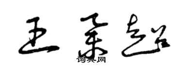 曾慶福王舉超草書個性簽名怎么寫