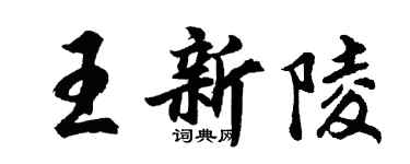 胡問遂王新陵行書個性簽名怎么寫