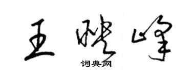 梁錦英王映峰草書個性簽名怎么寫