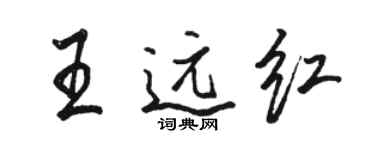 駱恆光王遠紅行書個性簽名怎么寫