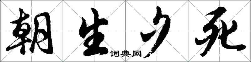 胡問遂朝生夕死行書怎么寫