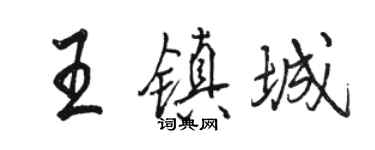 駱恆光王鎮城行書個性簽名怎么寫