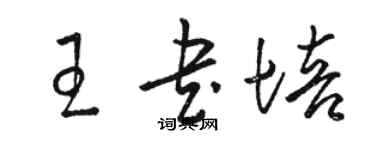 駱恆光王書培草書個性簽名怎么寫