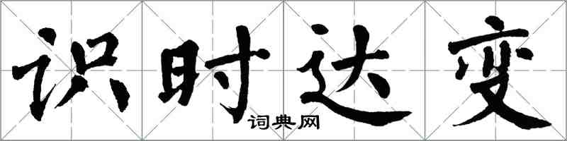 翁闓運識時達變楷書怎么寫