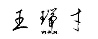 梁錦英王瑞才草書個性簽名怎么寫