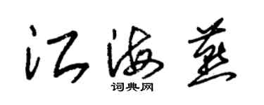 朱錫榮江海燕草書個性簽名怎么寫