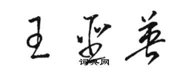 駱恆光王聖英草書個性簽名怎么寫