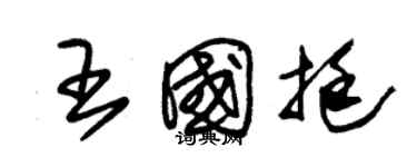 朱錫榮王國挺草書個性簽名怎么寫