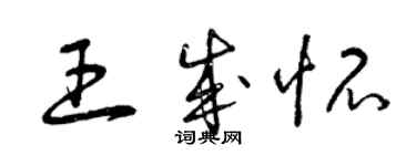 曾慶福王成懷草書個性簽名怎么寫