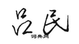 駱恆光呂民行書個性簽名怎么寫
