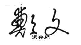 駱恆光鄭文草書個性簽名怎么寫