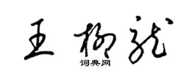 梁錦英王柳龍草書個性簽名怎么寫