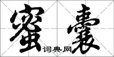 胡問遂蜜囊行書怎么寫