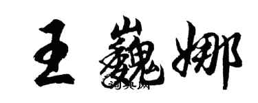 胡問遂王巍娜行書個性簽名怎么寫