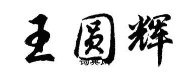 胡問遂王圓輝行書個性簽名怎么寫