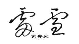 駱恆光雷雪草書個性簽名怎么寫