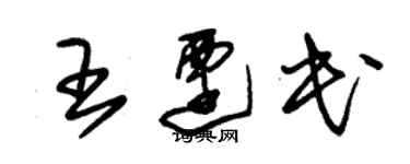 朱錫榮王遷民草書個性簽名怎么寫