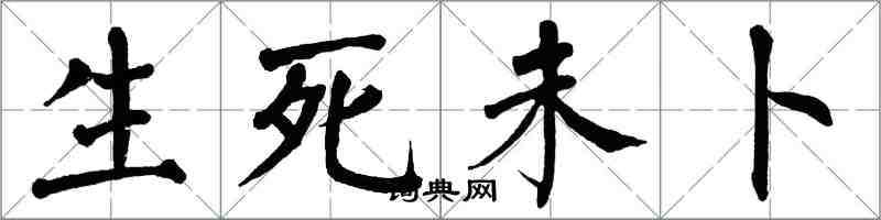 翁闓運生死未卜楷書怎么寫