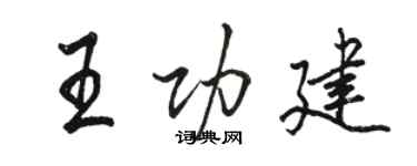 駱恆光王功建行書個性簽名怎么寫