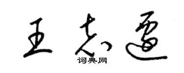 梁錦英王志遷草書個性簽名怎么寫