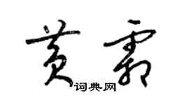 梁錦英黃霜草書個性簽名怎么寫