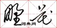 駱恆光野花草書怎么寫