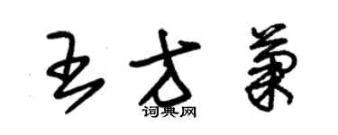 朱錫榮王方菊草書個性簽名怎么寫