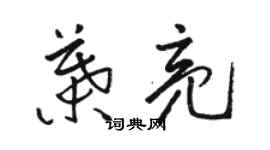 駱恆光葉亮草書個性簽名怎么寫