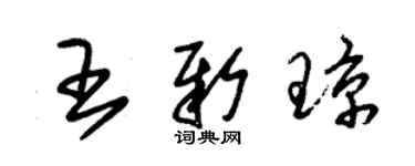 朱錫榮王新瓊草書個性簽名怎么寫