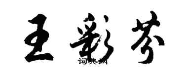 胡問遂王彩芬行書個性簽名怎么寫