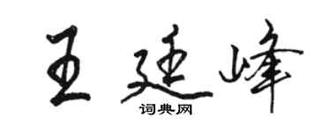 駱恆光王廷峰行書個性簽名怎么寫