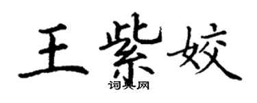 丁謙王紫姣楷書個性簽名怎么寫
