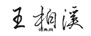 駱恆光王柏溪行書個性簽名怎么寫