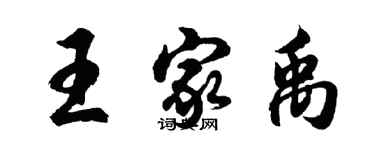 胡問遂王家禹行書個性簽名怎么寫